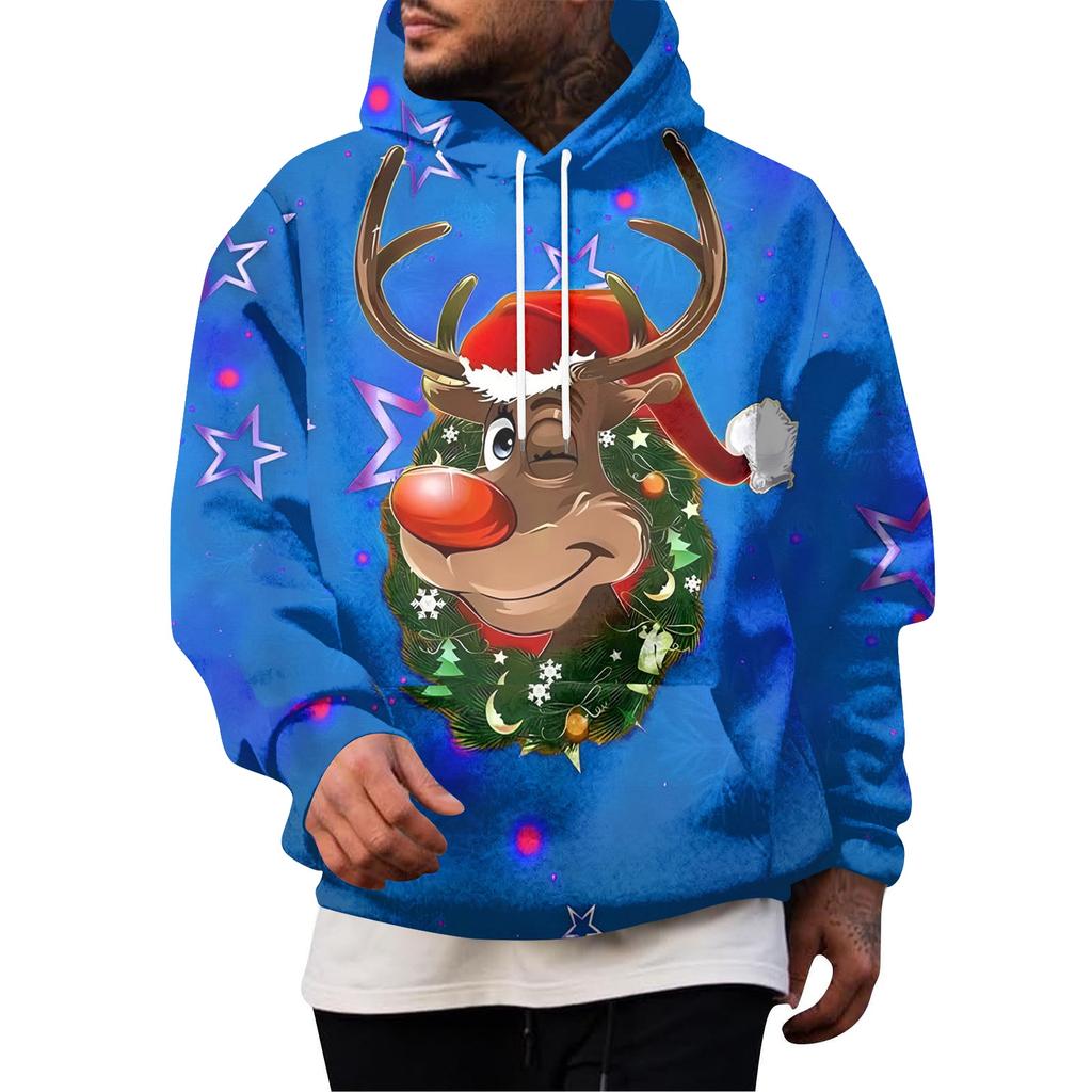 Men's Backprint Hoodie Fashion  Hooded Sweatshirt Winter Top Boys Hoodies Fashion