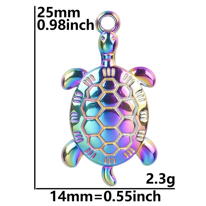 5 Stück/Los Regenbogen Seestern Fisch Muschel Großhandel Anhänger Für Schmuckherstellung Zubehör Meeresorganismus Edelstahl Anhänger DIY Zubehör