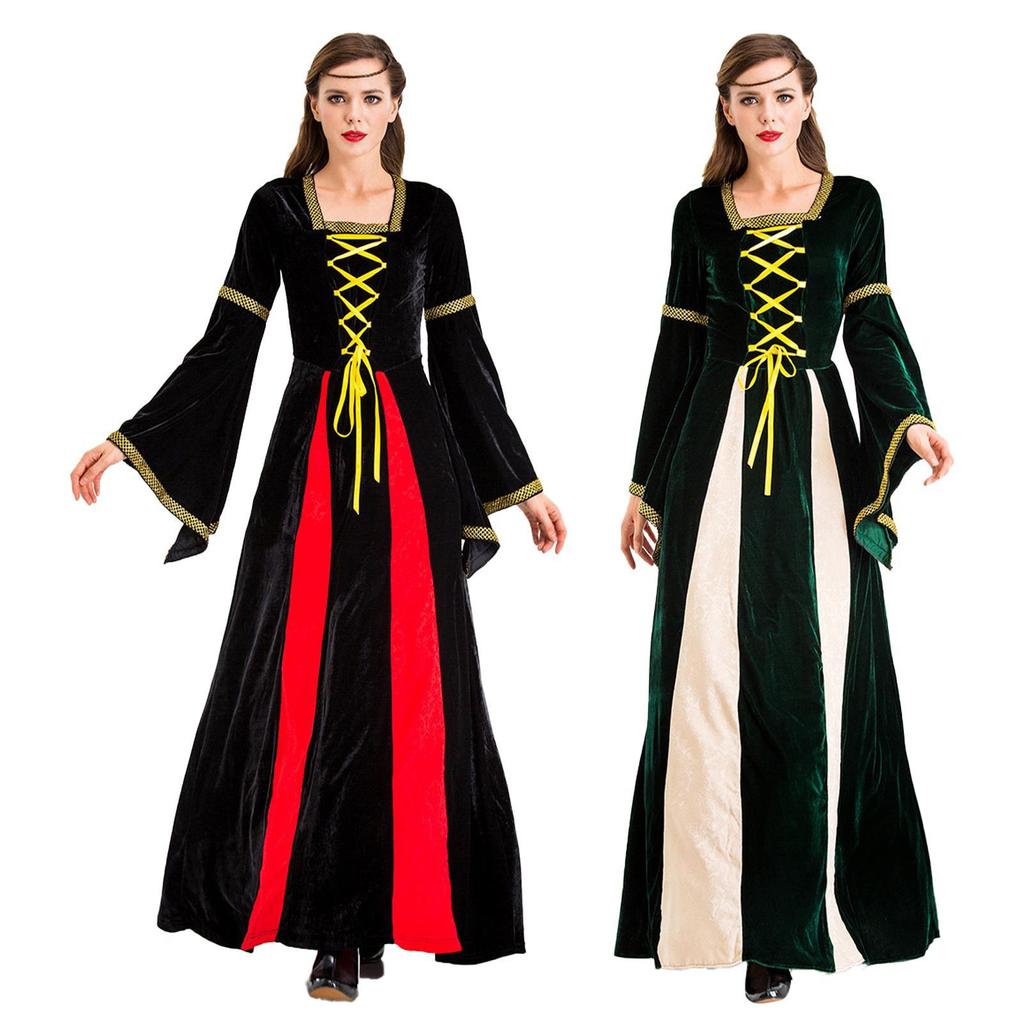 Buy Halloween Costumes for Women Long Sleeve Retro British Court