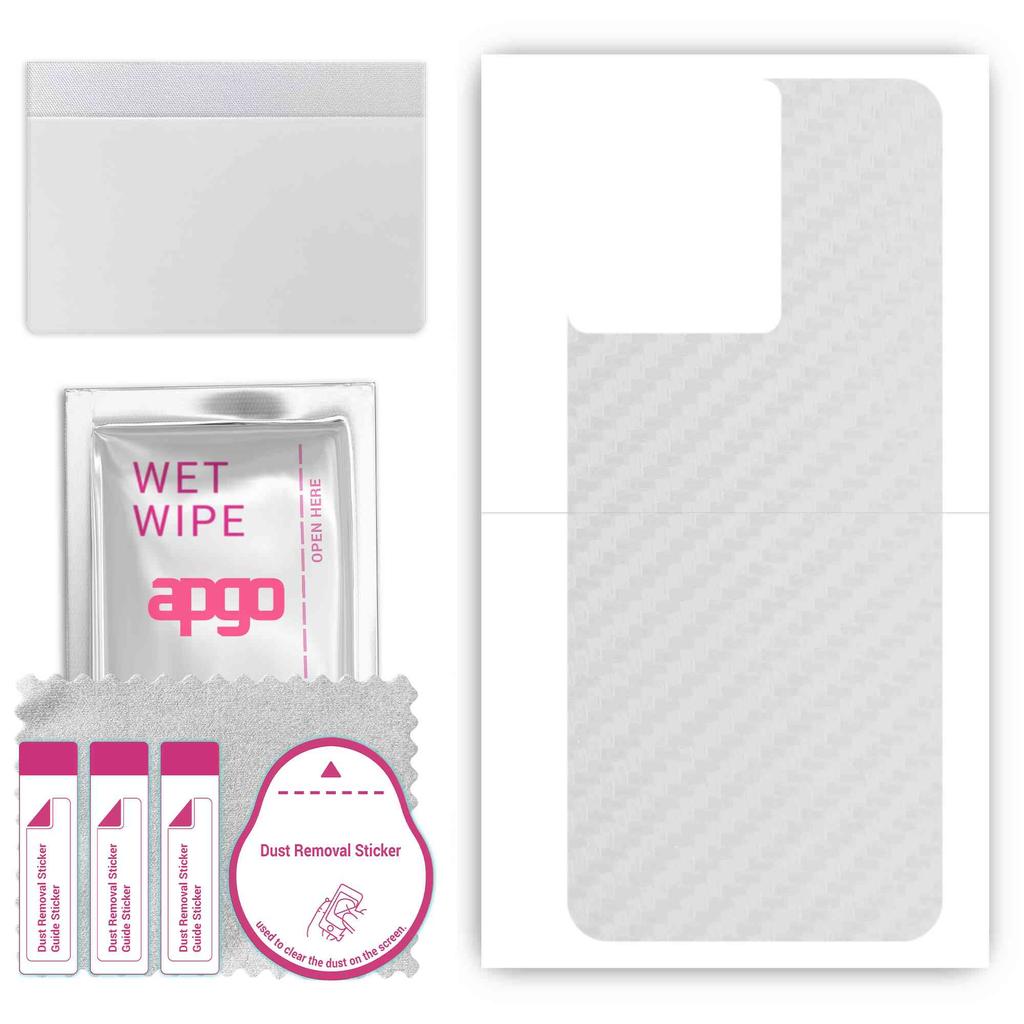 apgo Protective Skin Sticker for the back compatible with OnePlus Ace, Wrap Film, Foil, Vinyl - Pattern Transparent Carbon