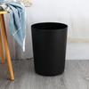 2 Pack 5 Gallon Black Plastic Wastebasket Indoor Trash Can Durable Easy Clean Ideal Office Home