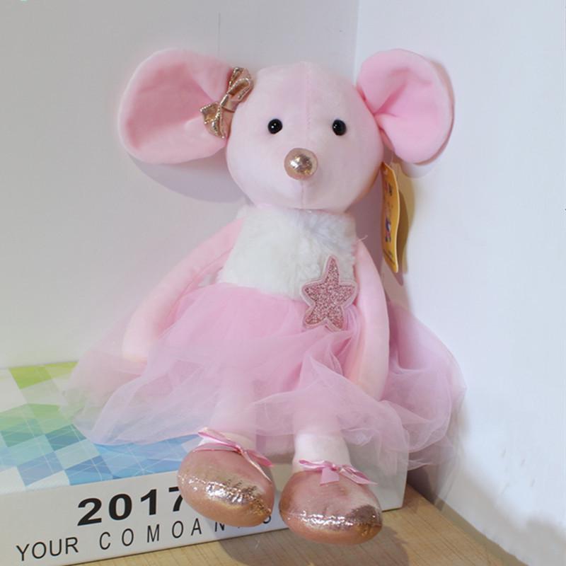 

Плюшевая игрушка Балетная мышь - Зодиакальная кукла Год Крысы для детей, Новогодний подарок, Мягкая игрушка для игрового автомата 42 cm розовый