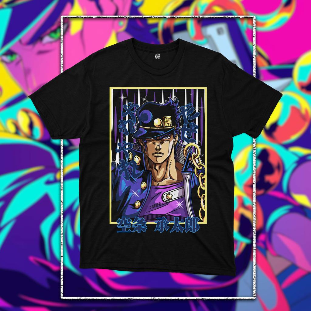 JOJO T-Shirts Japanischer Anime Manga Herren Baumwoll-T-Shirt Lässig Baumwolle Streetwear Kurzarm Herren Damen Kleidung Hohe Qualität Damen Herren Kleidung
