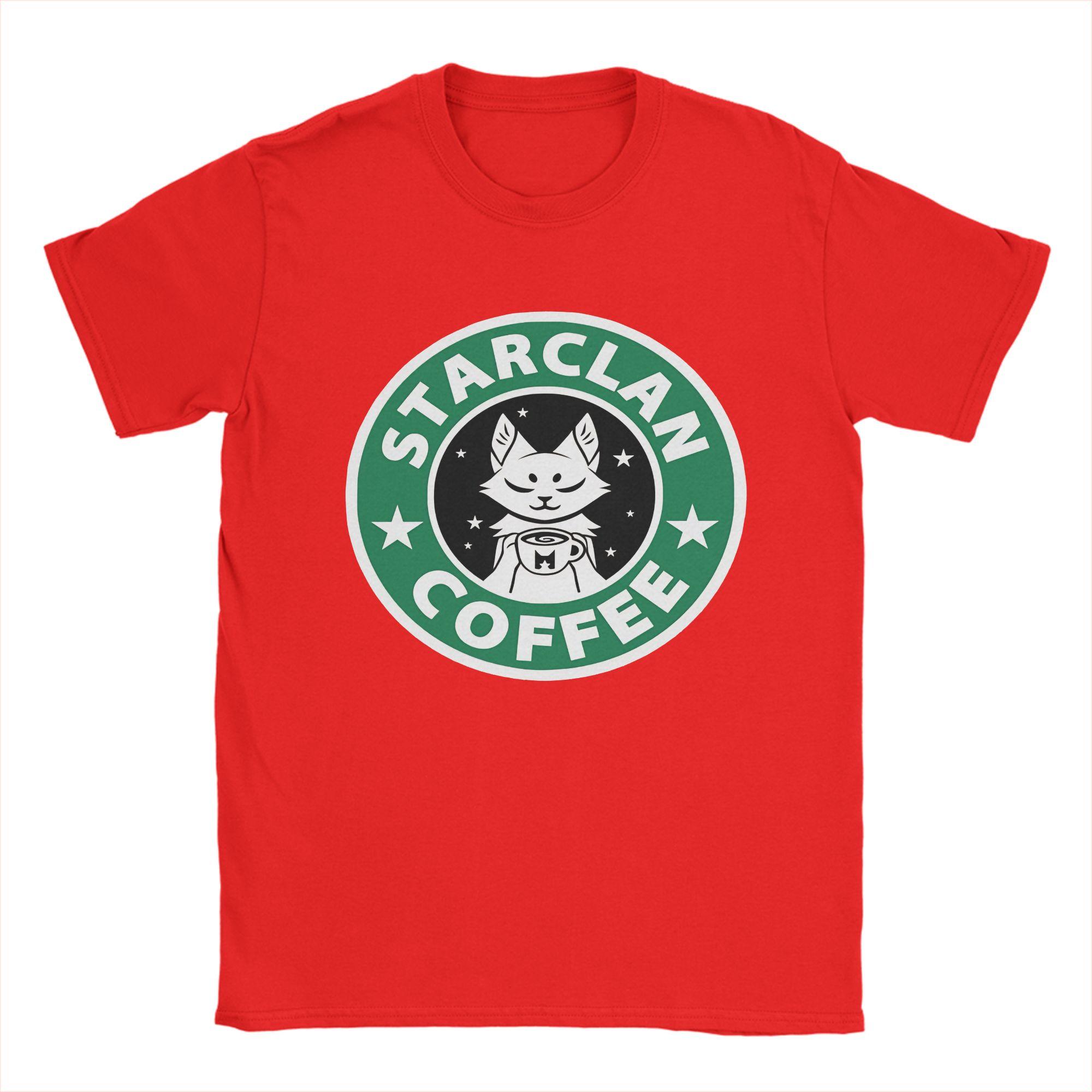 Streetwear TShirt Summer StarClan Coffee  Leisure TShirts Samurai Cat Cotton Tee Shirt for Unisex Y2K Wholesale Short Sleeve Tees S