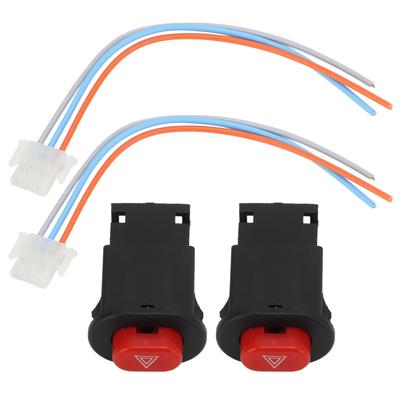 Pulsante interruttore luci di emergenza Doppio lampeggiamento Controller di avvertimento per motocicletta Motocicletta Scooter