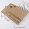 A4/A5 Handmade Kraft Paper Journal with White/Black Card Cover and Loose-Leaf Binding for Drawing and Photography