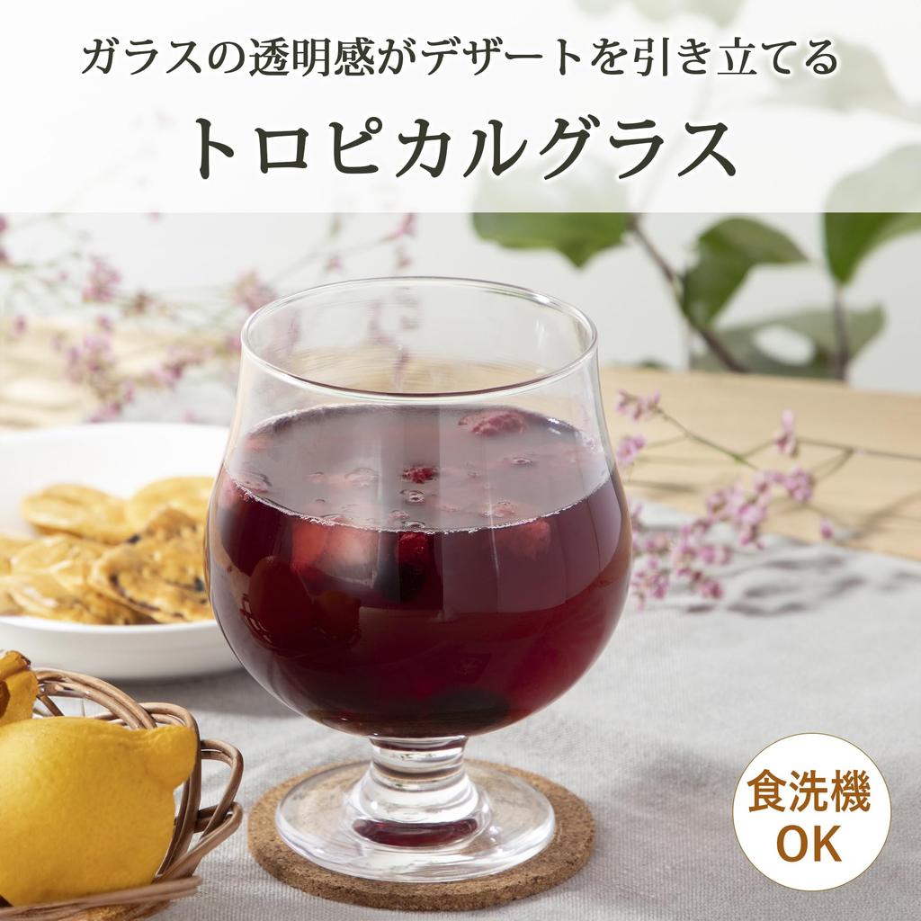 Toyo Sasaki Glass Tropical Punch, Clear, 660ml, Tropical Glass, Made In Japan, Dishwasher Safe, 35901, Standard