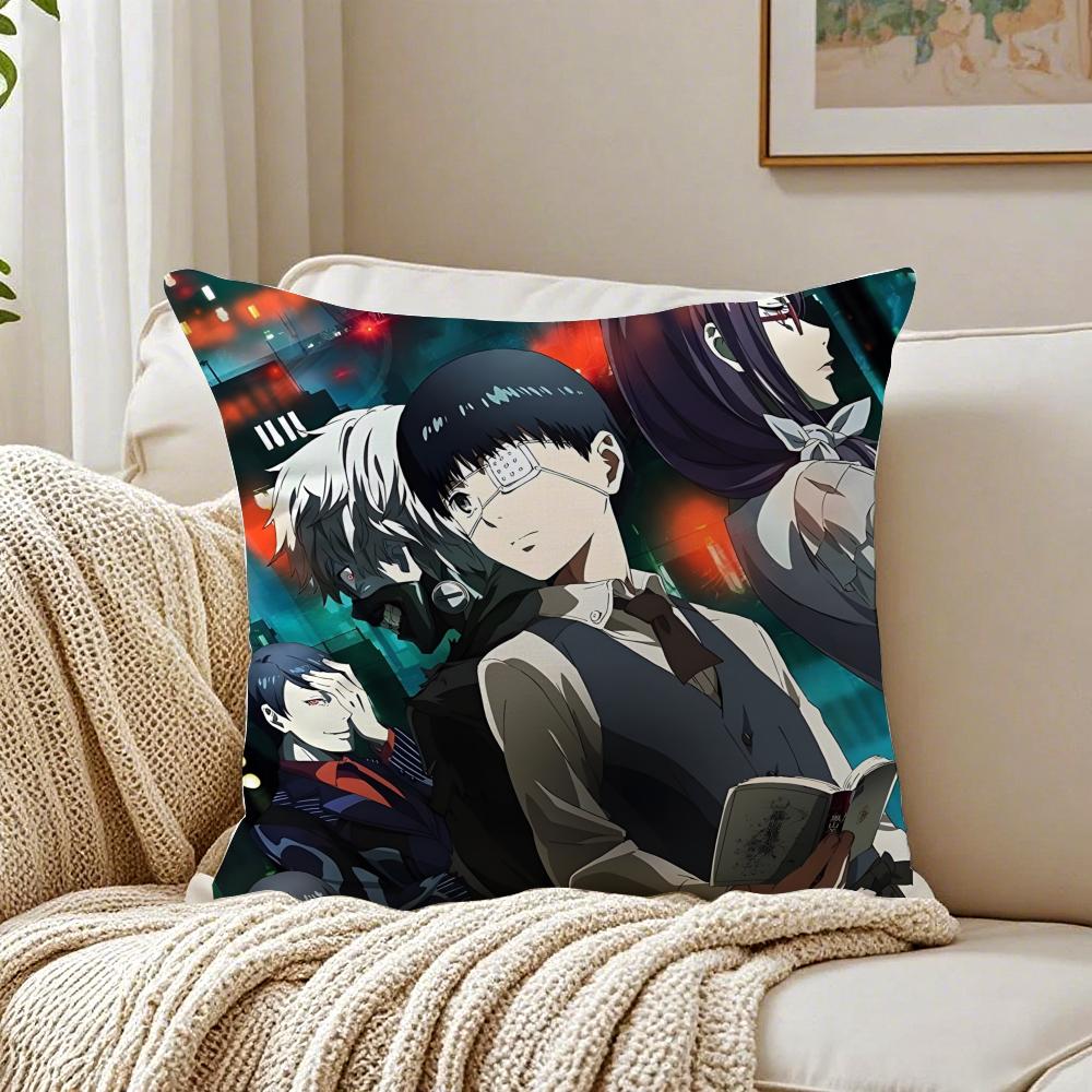 Anime Psychological TTokyo GGhoul Cushion Cover Pillowcase Antidustmite living Room Sofa Decor Cushion Room