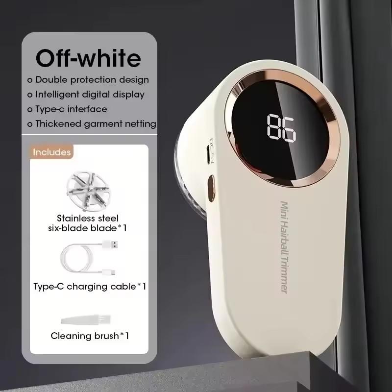 Clothing Hair Dehairing Device LED Portable Digital Electric Particle Hair Dehairing Device USB Rechargeable Felting Removal Dev