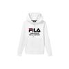 Color Block Logo Printed Sports Hoodie Women Hoodies Standard-White F51W138215F-WT