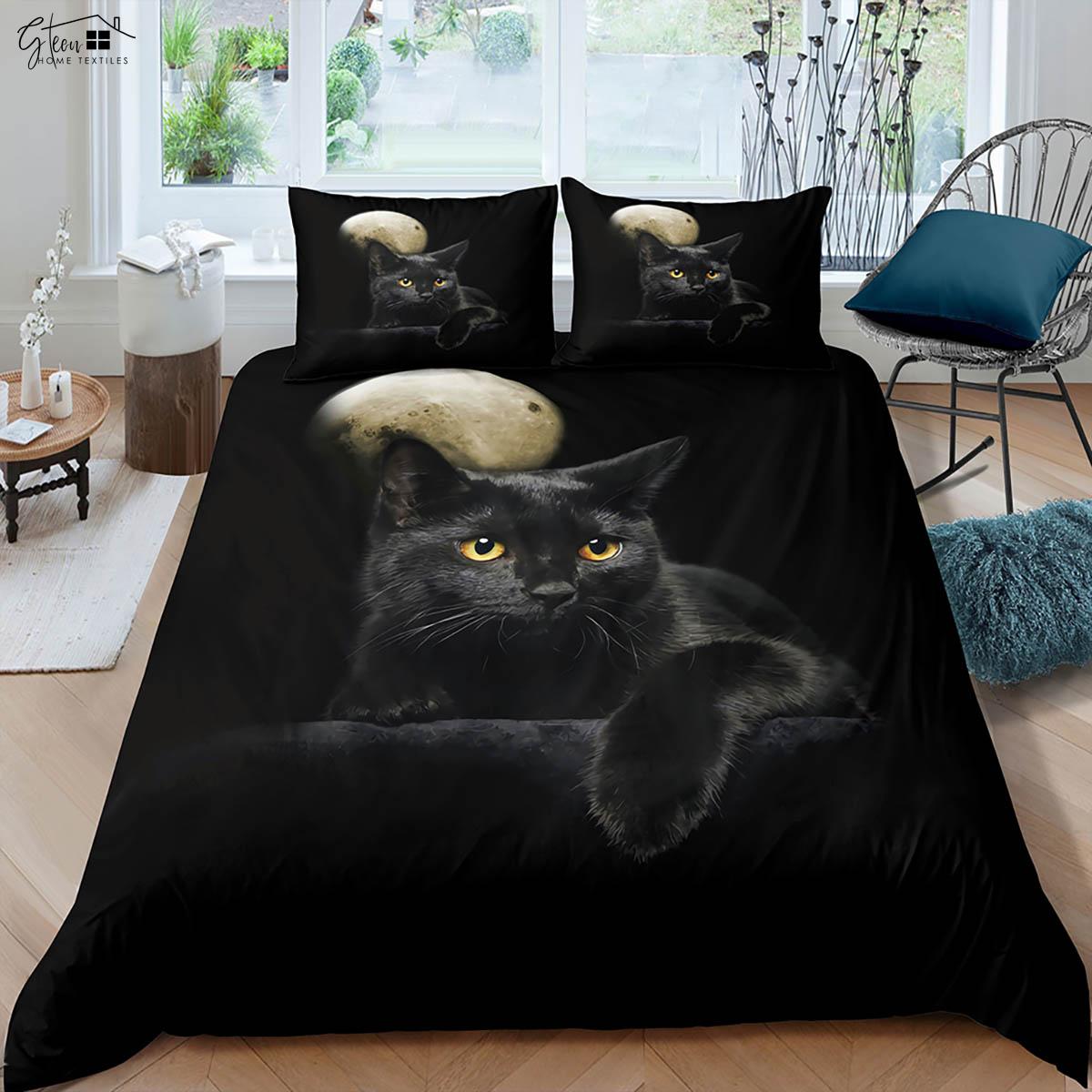 

Милый животный смешной принт кота пододеяльник мягкий и удобный пододеяльник наволочка постельное белье набор 3 штуки EU 135x200cm 2PCS