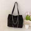 Women'S Fashion Luxury Design Shopper Totes Large-Capacity Pu Leather Rhinestones Shoulder Handbag Female Brand Top Handle Bags Quality