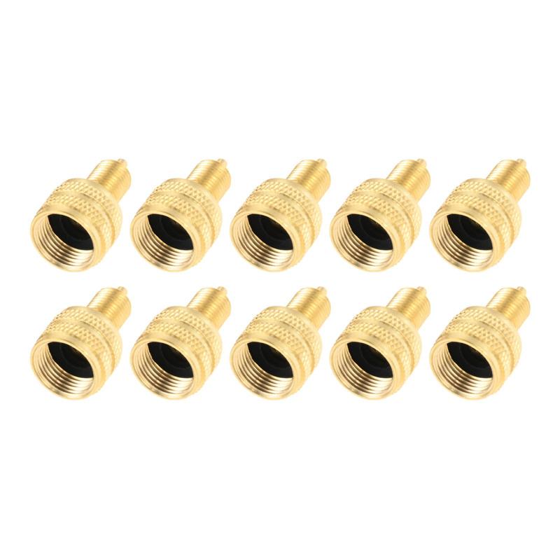 10PCS Brass Large Bore Tire Valve Stem Adapters External Tire Bore Valve Reducer Adapter Connector Good Performance 22mm Length