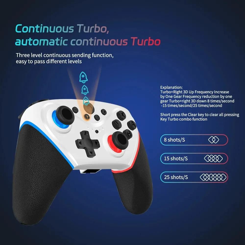 Wireless Switch Controller Compatible with Switch/Lite/OLED Remotes Multi-platform Support with Acceleration, Wake-up Function