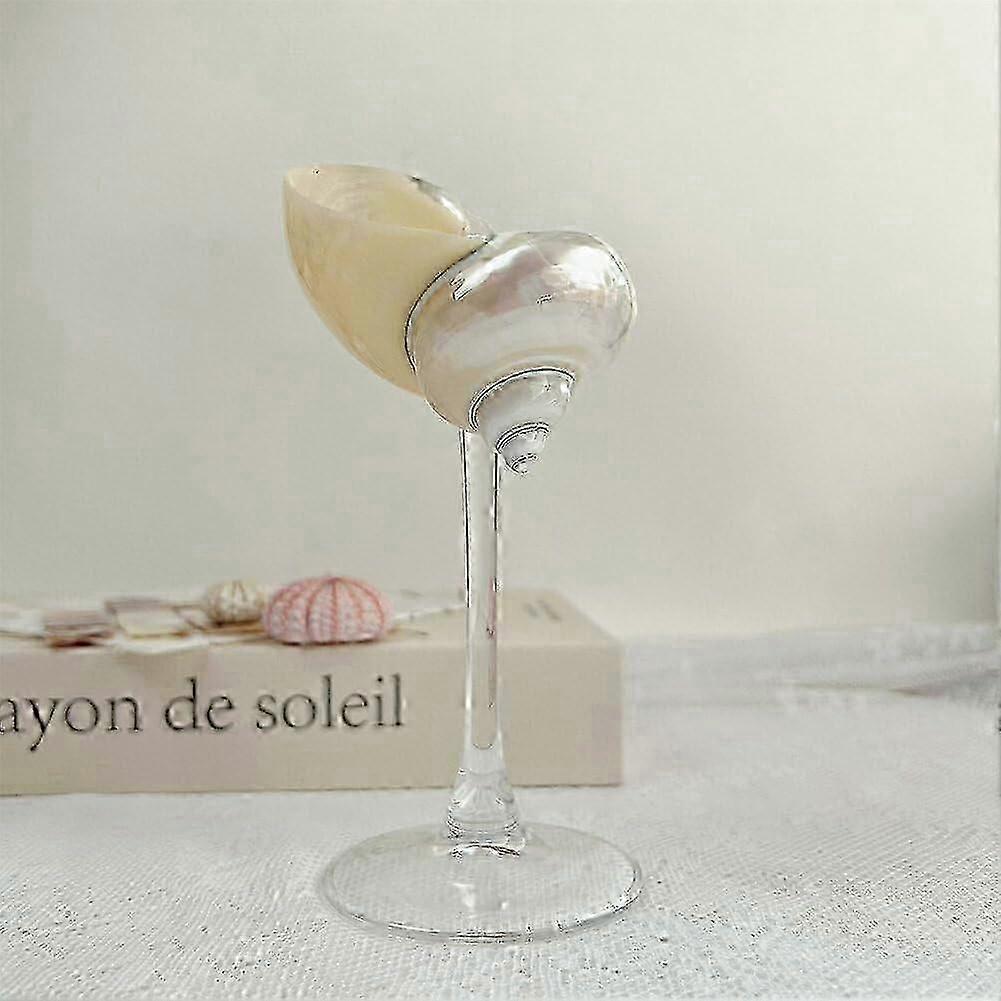 2 Pcs Seashell Glasses Conch Cup Martini Glasses Cocktail Glass Cup for Birthday Wedding Beach Bridesmaids