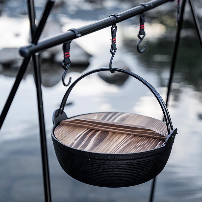 Portable Cast Iron Camping & Cooking Pot