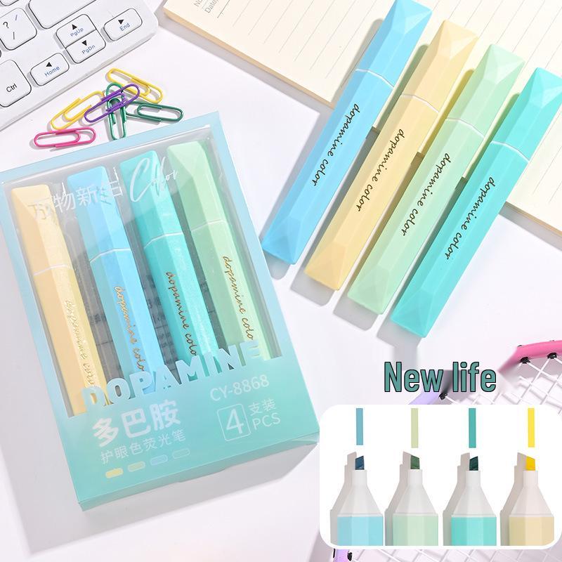 Dopamine High-Capacity Soft-Tip Highlighters: Vibrant, Large-Capacity Pens for Students and Journals.