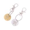 Shopping Trolley Tokens Key Ring With Carabiner Hook Mini Metal Supermarket Cart Remover Coin Label Keychain For Unisex
