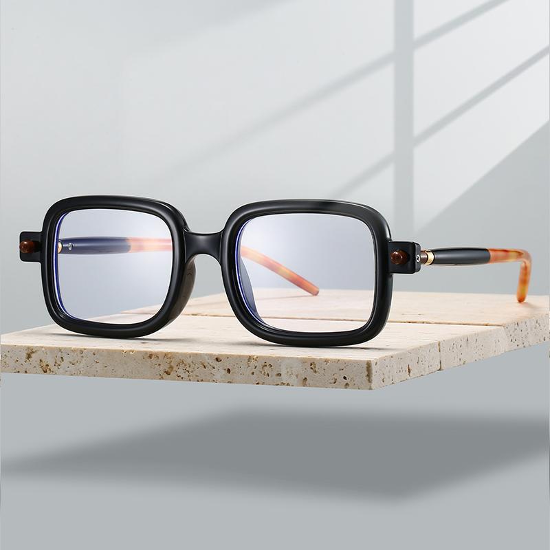 Vintage Square Optical Frames Men New Fashion Blue Light Blocking Glasses Women Trendy Punk Brand Design Deocr Eyeglasses