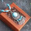 Flower Ethnic Style Necklaces Beads Bohemia Style Choker Chic Stone Pedant Necklace  Gifts