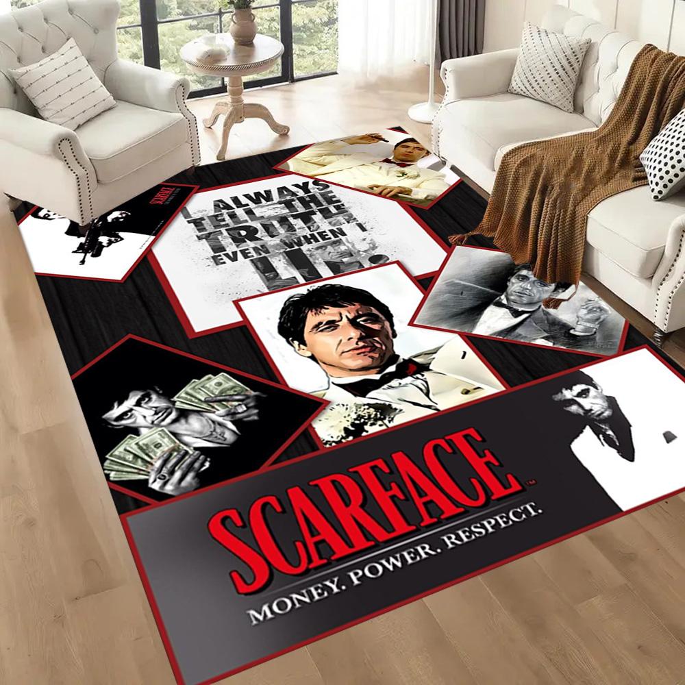 Scarface Style Square rugs are a great choice for living rooms, bedrooms, home décor, and as gifts.