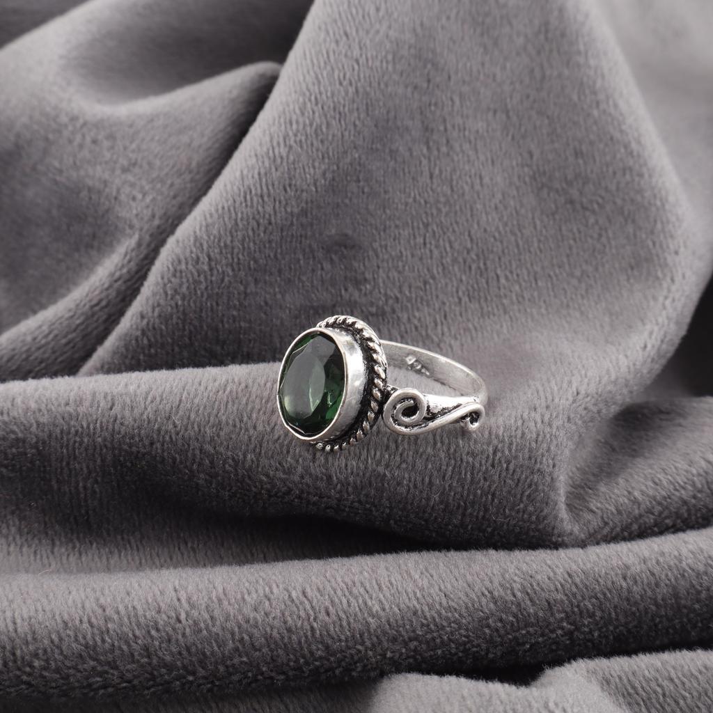 Green Tourmaline Gemstone Jewelry, 925 Sterling Silver Ring, Amazing Tourmaline Ring, Handmade Designer Jewelry For Women