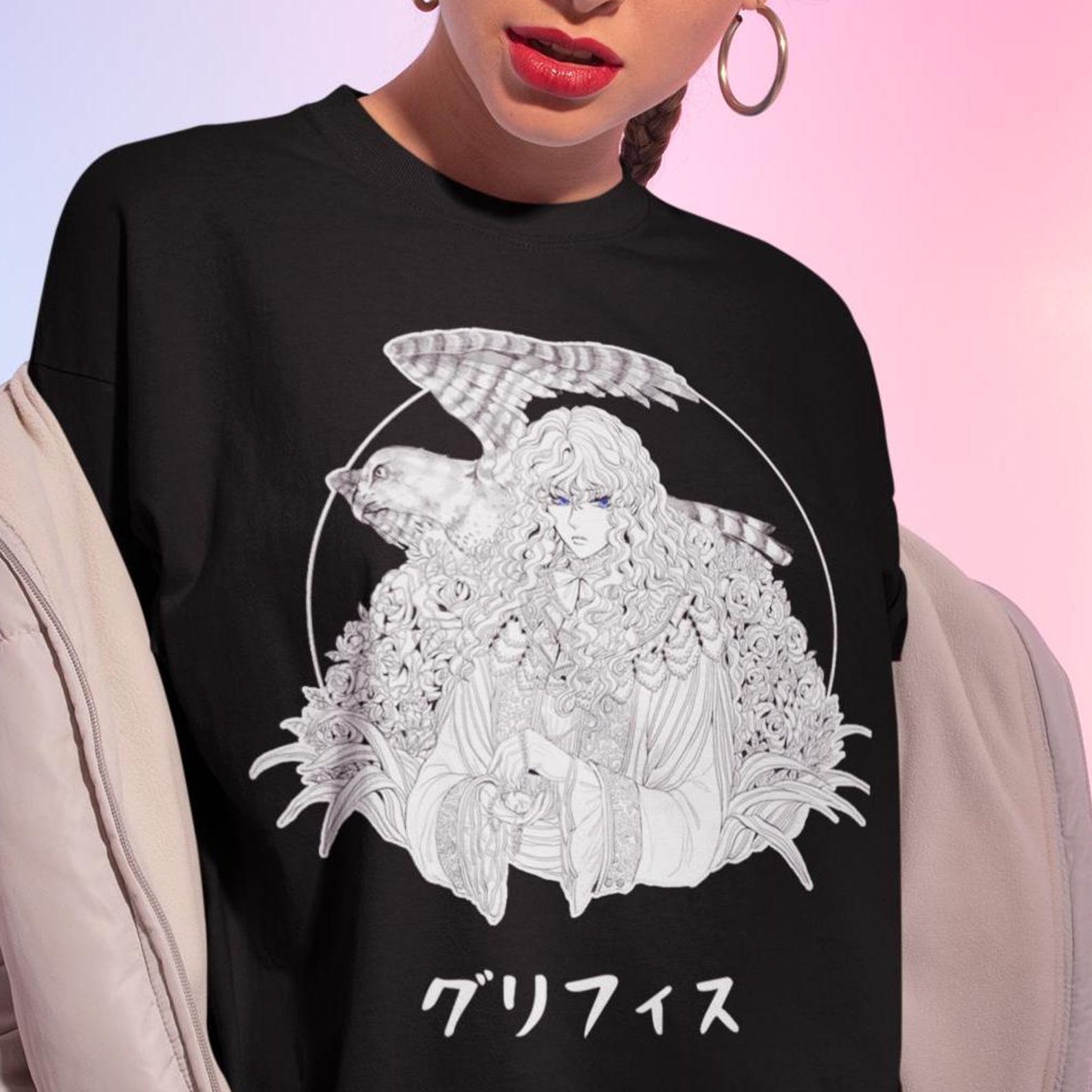 Griffith Anime Shirt – Manga Cosplay Graphic Tee,Griffith Tshirt M