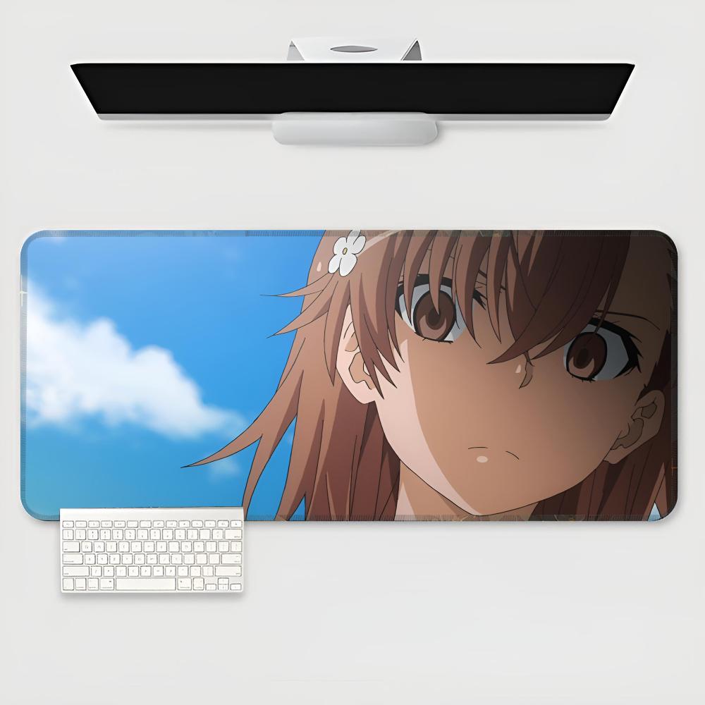 Misaka Mikoto Mouse Pad Large Gamer XXL Keyboard Mat On Mat 900X400MM Carpet Rubber Desk Mat Gaming Mouse pad