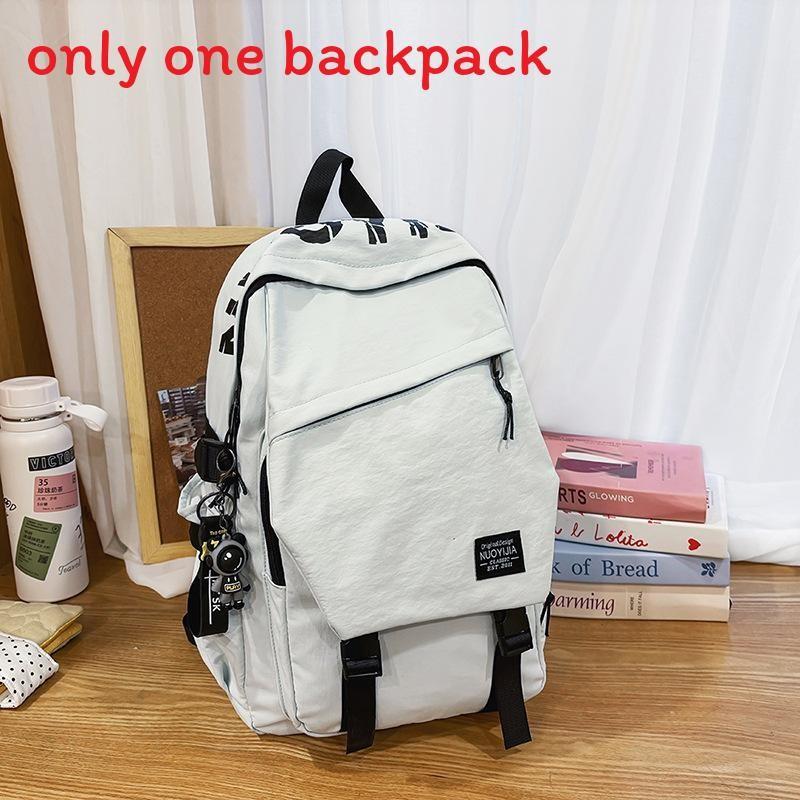Big Capacity Simple Backpack With Letter Print Design And Waterresistant Fabric