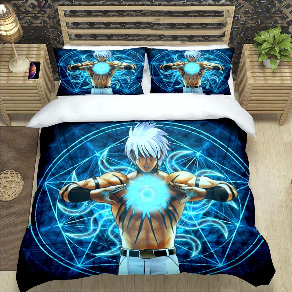 Heißes Spiel The King of Fighters Druck Bettwäsche Set Bettbezug Decke Bett Jugend Kinder Mädchen Jungen Geschenk