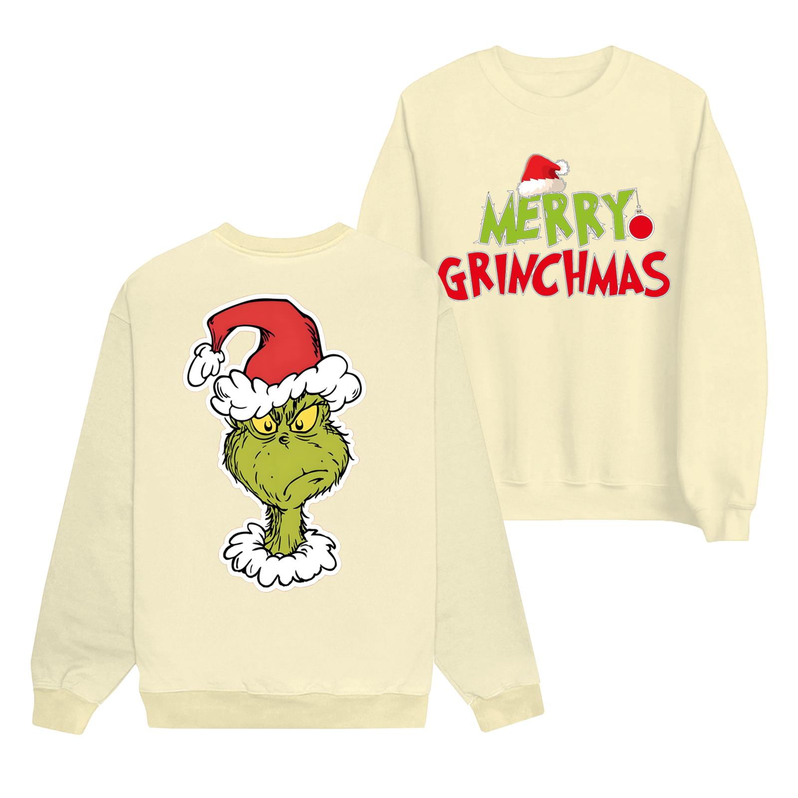 

Женская мода повседневный принт повседневный длинный рукав круглый вырез толстовка топ M бежевый