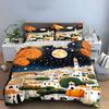 Moon, stars, buildings, trees. Bedding sets Duvet cover sets Duvet covers Pillowcases(1 * Duvet Cover 2 * Pillowcases without duvet insert)