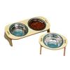 Wooden Cat Food Bowl Non-Slip Dog Food Bowl Practical Cat Food Container  Home
