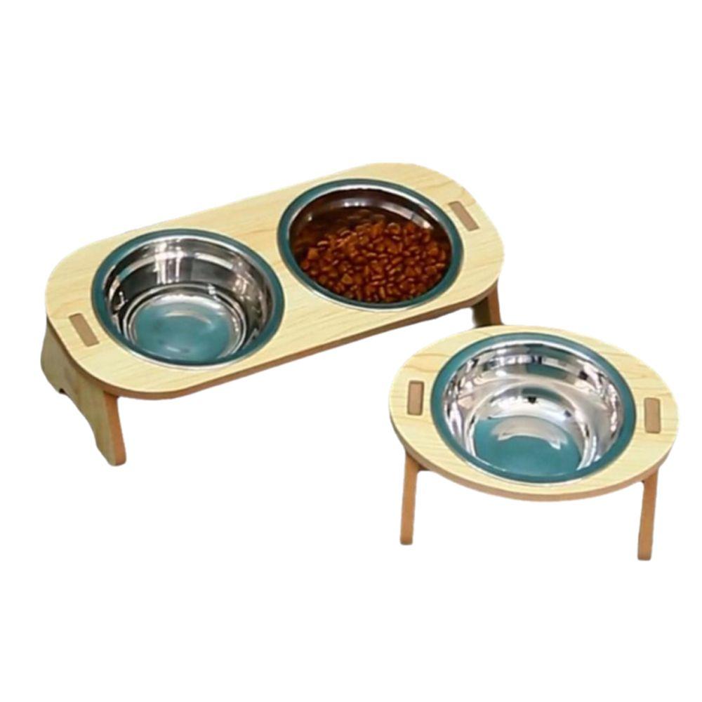 Wooden Cat Food Bowl Non-Slip Dog Food Bowl Practical Cat Food Container  Home