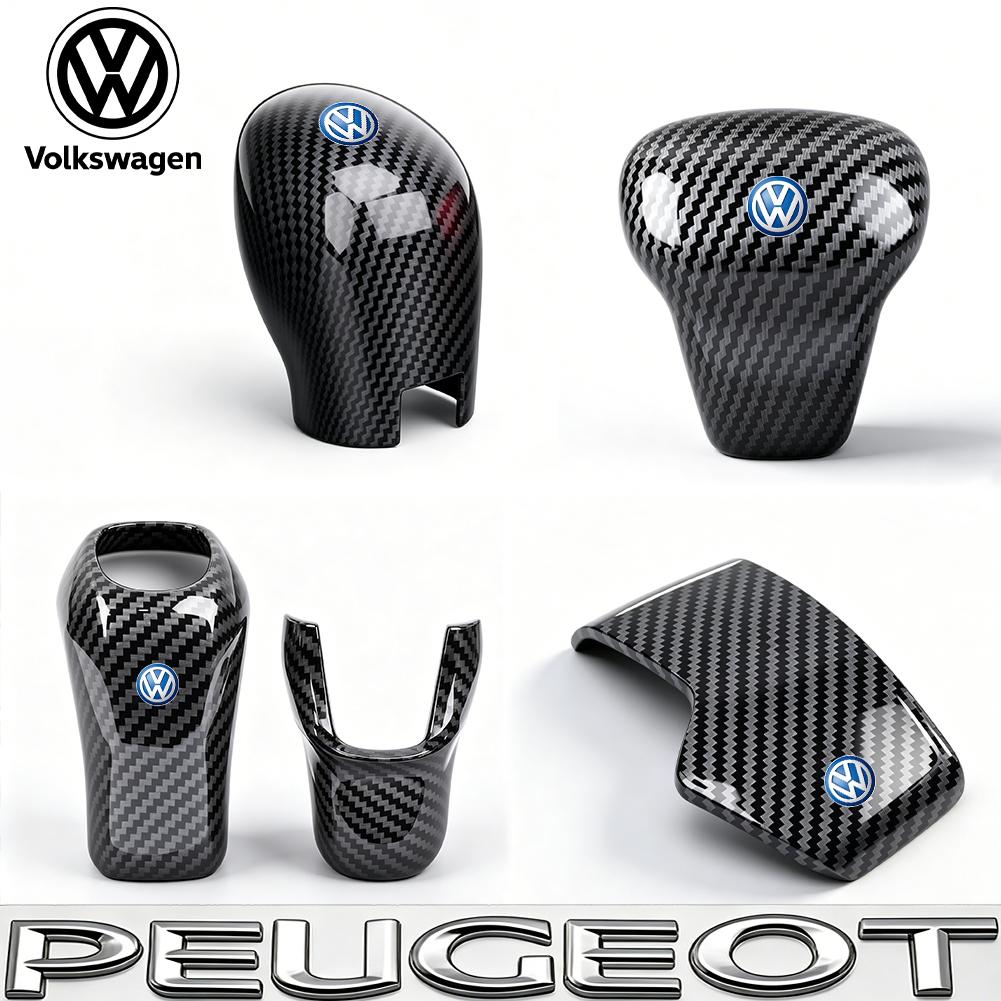 1 Pieza Cubierta de Perilla de Cambio DSG de Fibra de Carbono Embellecedor de Palanca de Cambios Para VW Golf 7 GTI R Tiguan Passat Polo B8 CC R20 Scirocco Jetta MK6 interior