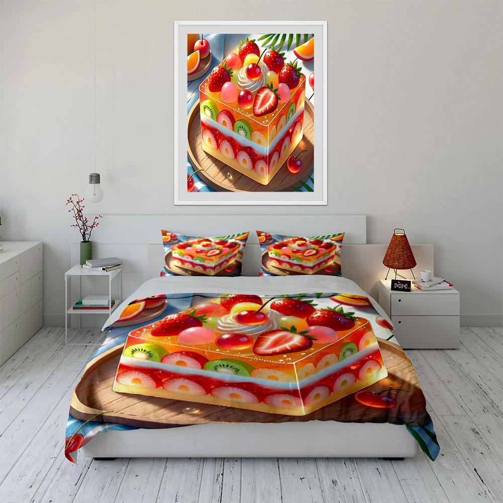 Sweet Fruity Paradise Dreams Bedding Sets Duvet Covers Pillowcases(1* Duvet Cover 2* Pillowcases Without Duvet Insert)