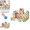 Wooden House Construction Free Assembly Of Building Blocks Children Toy Set For Creative Play And Learning