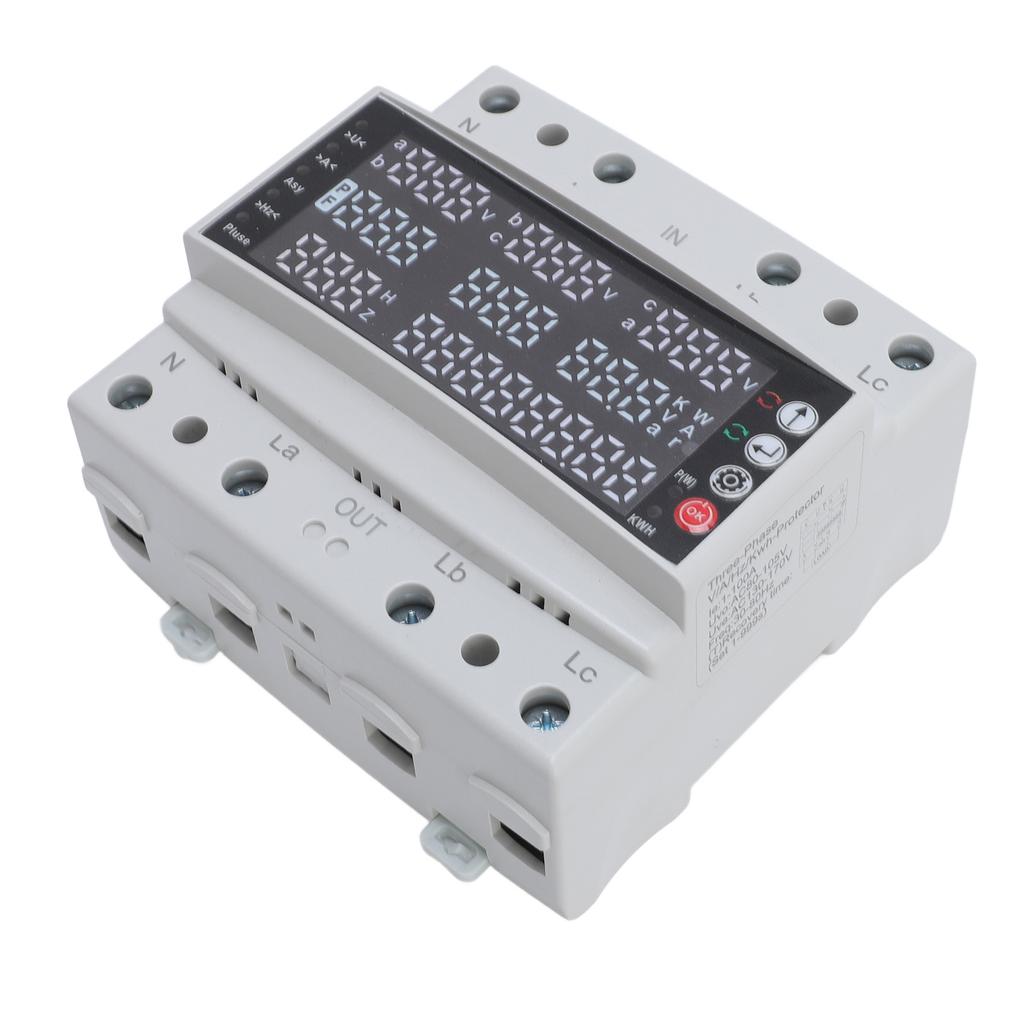 100A 3 Phase V A Hz Kws Protector Pa66 Multi Function Self Reset Voltage Adjustable Protector