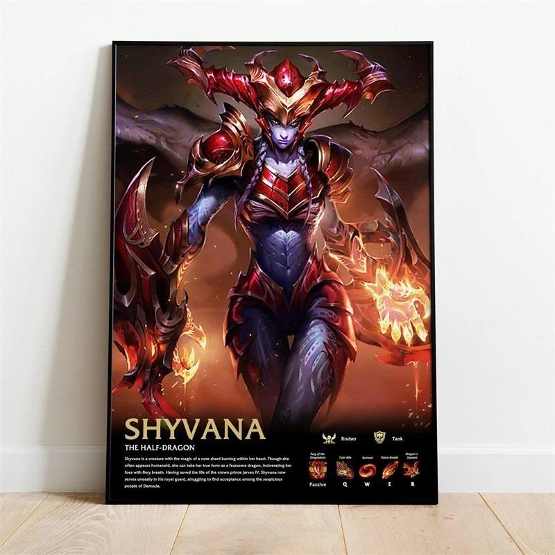 Popular Online Game League of Legends Character The Starchild Soraka Quality Canva Painting Wall Art Poster Aesthetic Room Decor