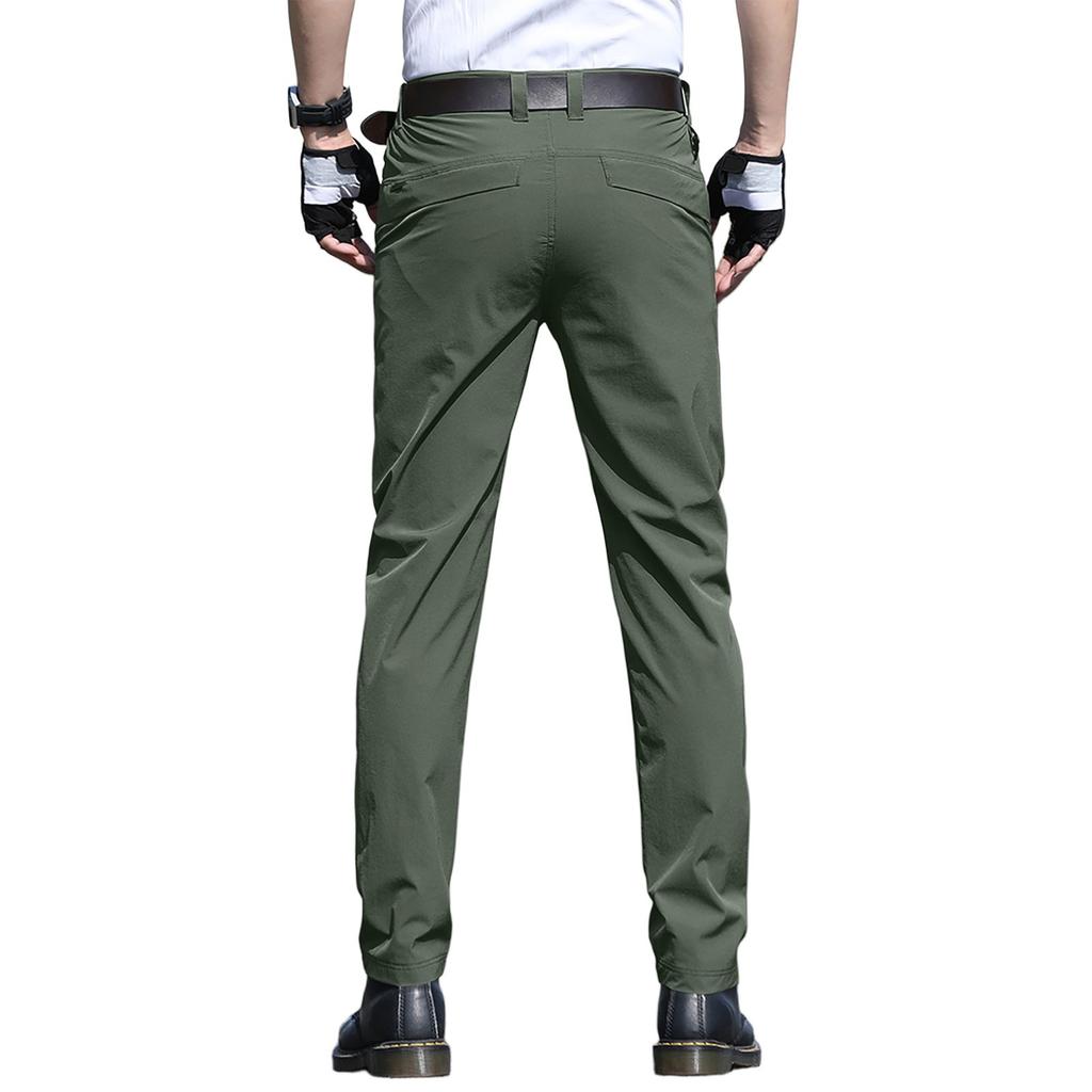 Men's  Work Pants Outdoor Work Fishing Camping Waterproof Wear-resistant Multi-Pocket Work Pants (Belt Not Included)