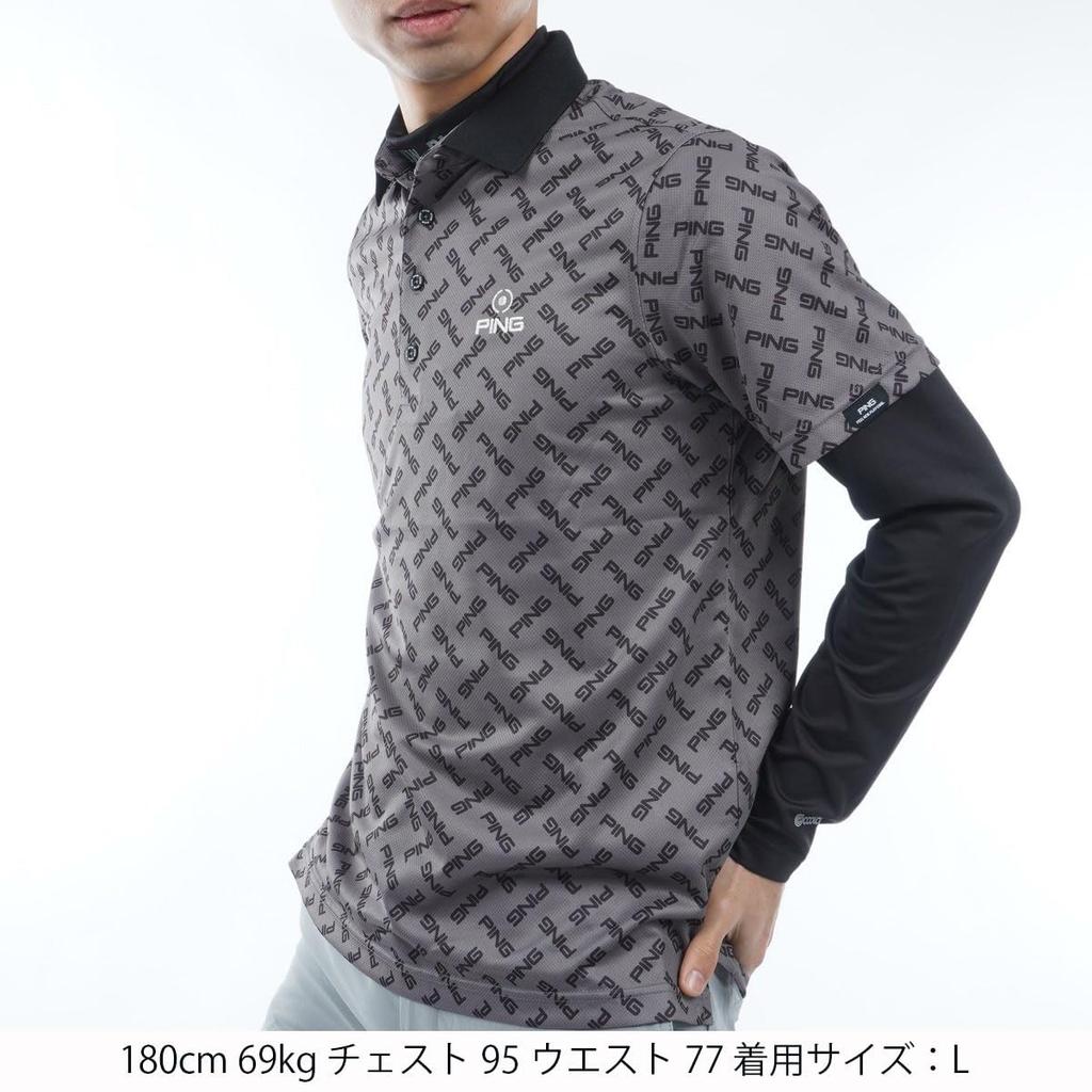 Ping Apparel Polo Shirt with Inner Lining UV Golf Size S Men's (Evaporative Cooling, Quick-Drying, Protection) / / 621-4160209 010_Black,