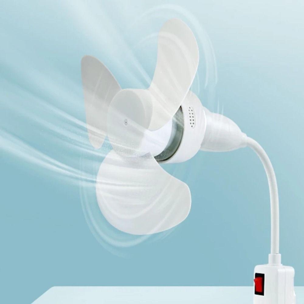 5W E27 Screw Mouth Fan Low Noise USB Electric Fan MIni Small Ceiling Fan  Summer