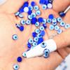 50ks Blue Eyes 3D Resin Nail Art Charms Korálky, nehtové šperky pro DIY Tipy na nehty Manikúra Příslušenství 6mm