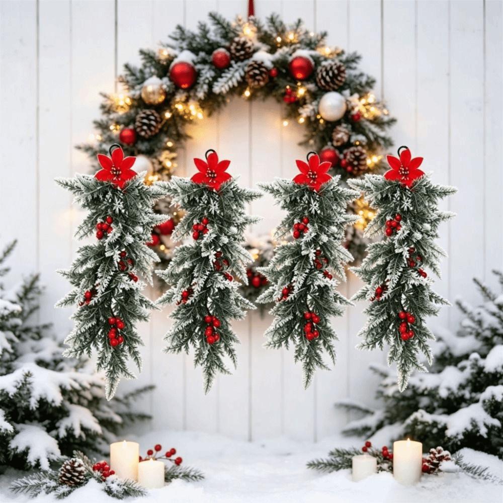 Red Berries Christmas Swag Hanging Ornament Christmas Red Berry Garland  Wall Door