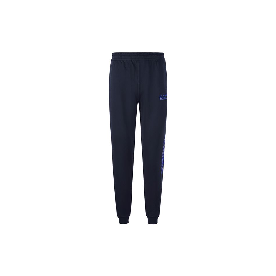 Emporio Armani EA7 FW22 Letter Print Elastic Waist Cuffed Casual Pants Men bottoms Navy-Blue 6LPP55-PJ16Z-1578 S