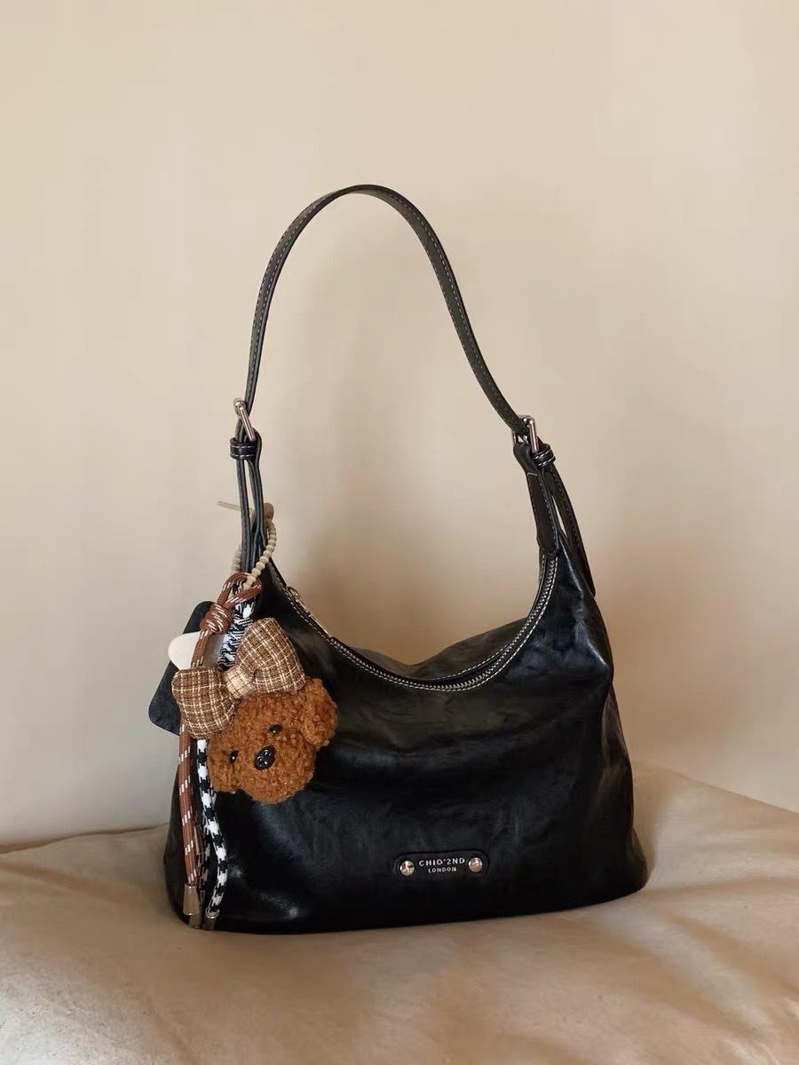 

Nanfeng Versatile 2025 New Trend New York Image Handbag Women s Commuter Shoulder Crossbody Kelly Bag чёрный