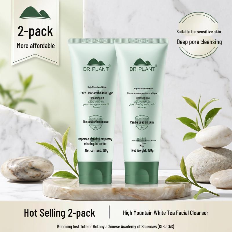 DR PLANT Alpine White Tea Amino Acid Pore Clarifying Cleanser Twin Pack