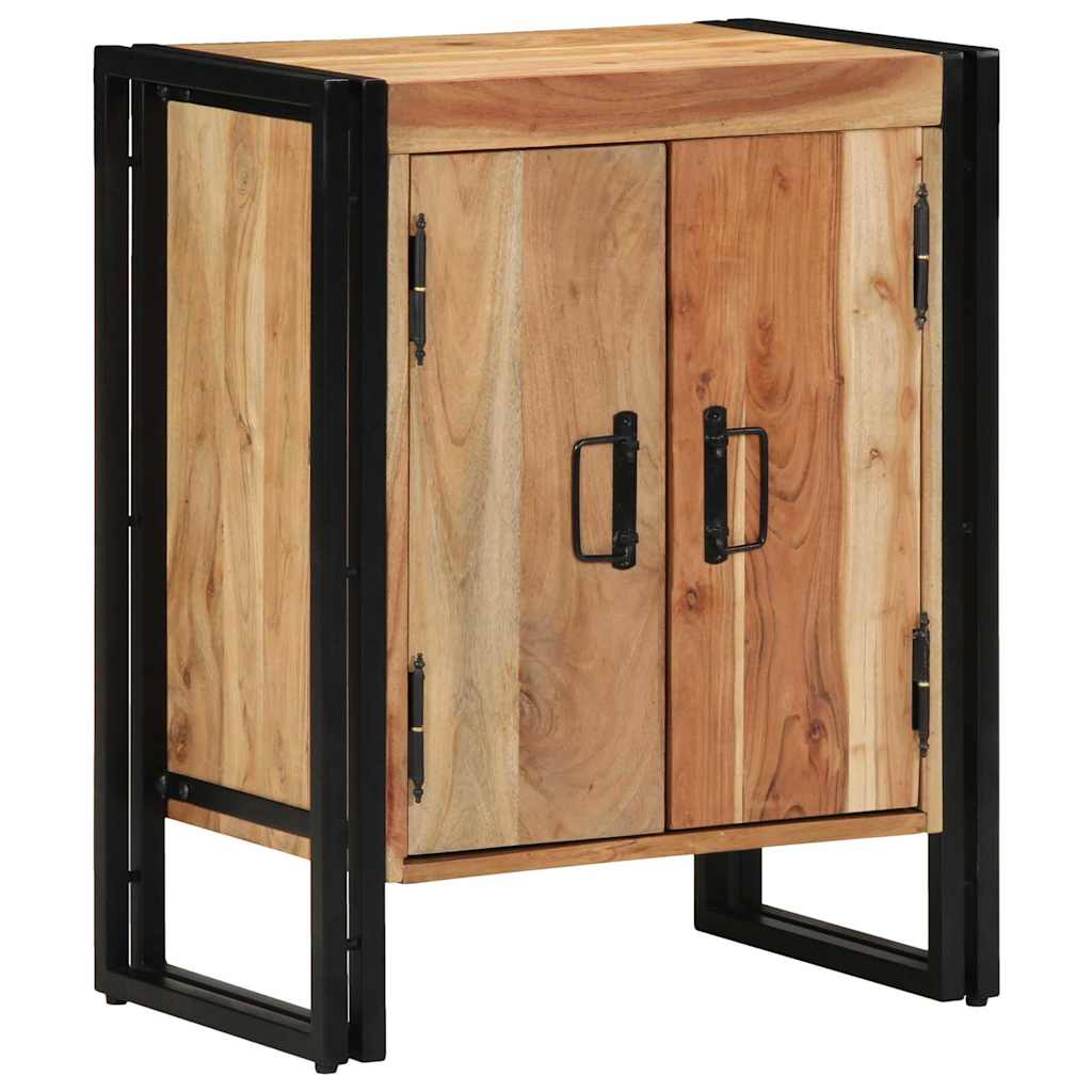 Shoe Cabinet with Shelf Brown 56 X 35 X 70 Cm Solid Acacia Wood