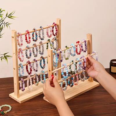 1 Stück Schmuckaufbewahrungsständer, geeignet für die Aufbewahrung von Armbändern, Armreifen, Holz-Displayständer für Schminktische, Schmucktürme