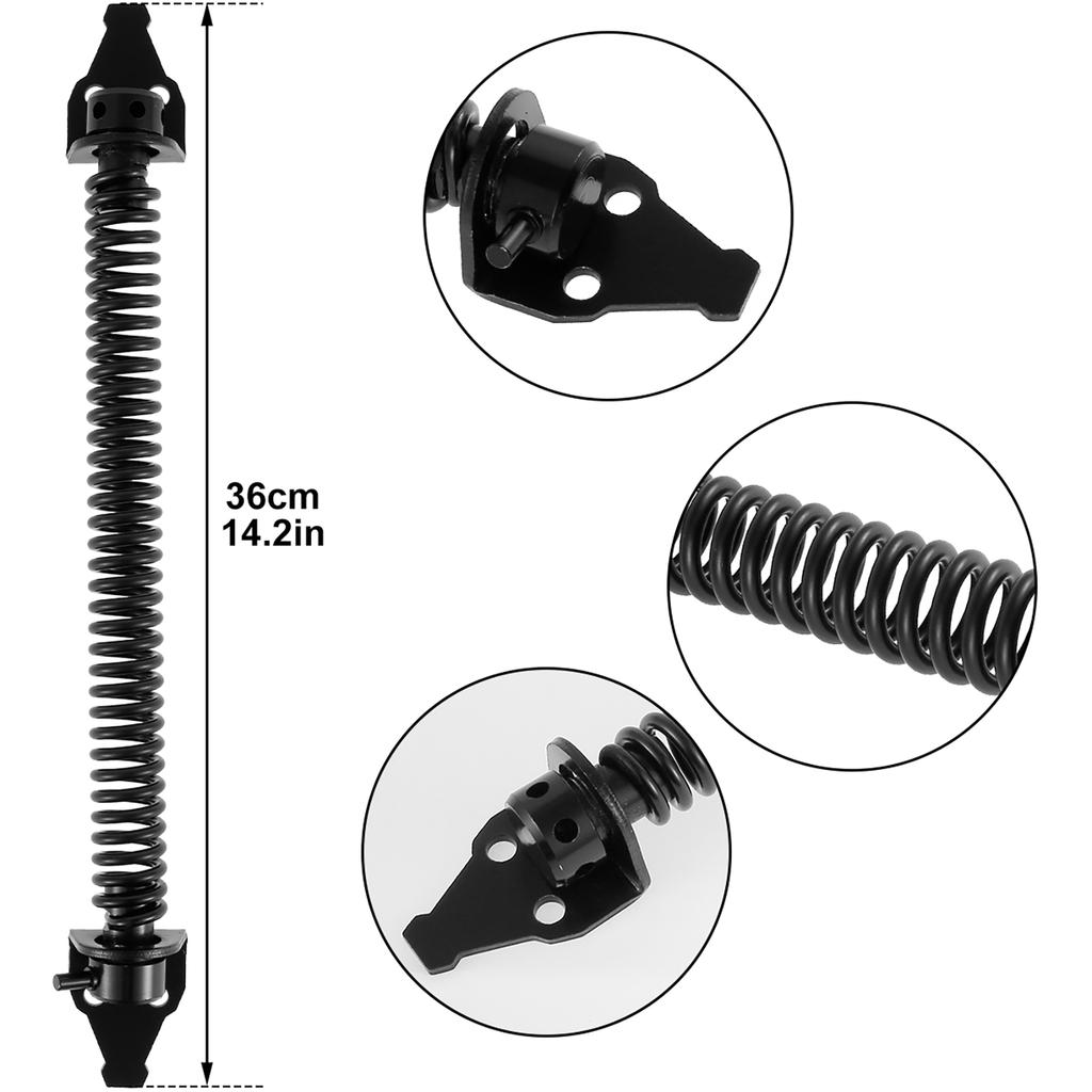 2pcs 14inch Gate Spring Self Closing Heavy Duty Outdoor Door Spring Automatic Gate Closer, Adjustable for Wooden and Vinyl Fence